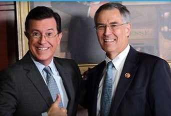 U.S. Rep. Rush Holt is slated to appear on the Colbert Report tonight. 