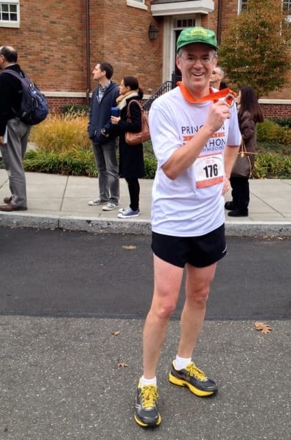 Andrew Koontz after completing the Princeton Half Marathon in 2013. 