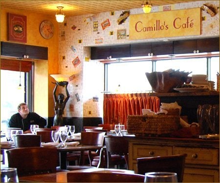 Camillo Tortola in his cafe at the Princeton Shopping Center. 