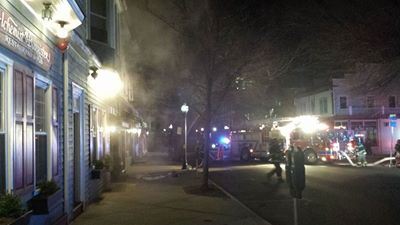 A fire broke out at the House of Cupcakes around 1 a.m. Photo: Jeffrey Jimenez.