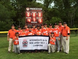 Princeton Little League Team Advances to State Tournament