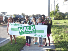 Kids walking to school