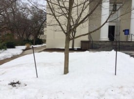 The front lawn at Nassau Presbyterian Church on Monday, Feb. 1. 