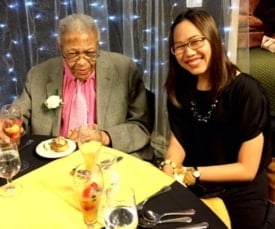 Former Princeton Township Mayor Jim Floyd, 94, was one of the "juniors" at the centenarian prom Thursday night. 