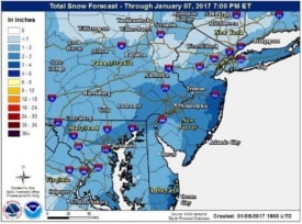 A Few Inches of Snow Possible for Princeton Area Tonight
