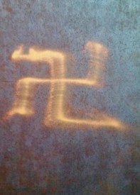 Large orange swastika found on sculpture at Princeton University