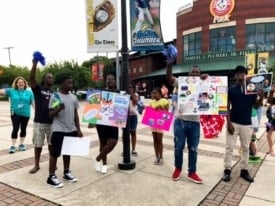A superhero send-off for Anchor House cyclists