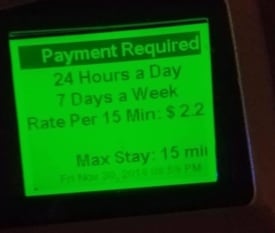 Photo: ’15 min. for $2.20′ at the new parking meters next to the Wawa in Princeton