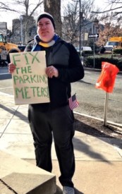 Photo of the Day: One-man parking meter protest