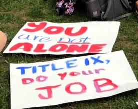 Students hold sit-in to support sexual abuse survivors and call for Title IX reform at Princeton University