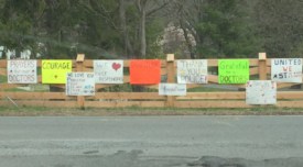 Princeton fence with posters
