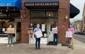 Sakrid Coffee Roasters in Princeton donates coffee and protective equipment to first responders and healthcare workers