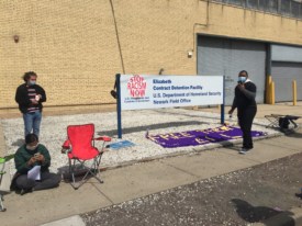 Advocates for immigrants demand the release of detainees in Elizabeth
