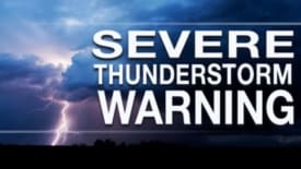 Severe thunderstorm warning in effect until 5:45 p.m.