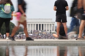 The view from the reflectiing pool in Washington