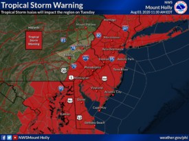 tropical storm warning Princeton
