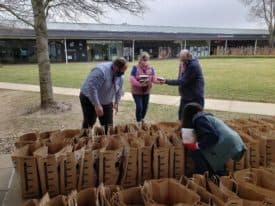 Unions for Princeton Public Schools employees support mobile food pantry with dollars and volunteer hours