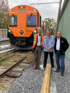 Photos: Princeton mayor and members of Save the Dinky tour battery-powered train in Pa.