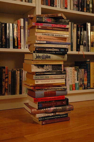 stack of books